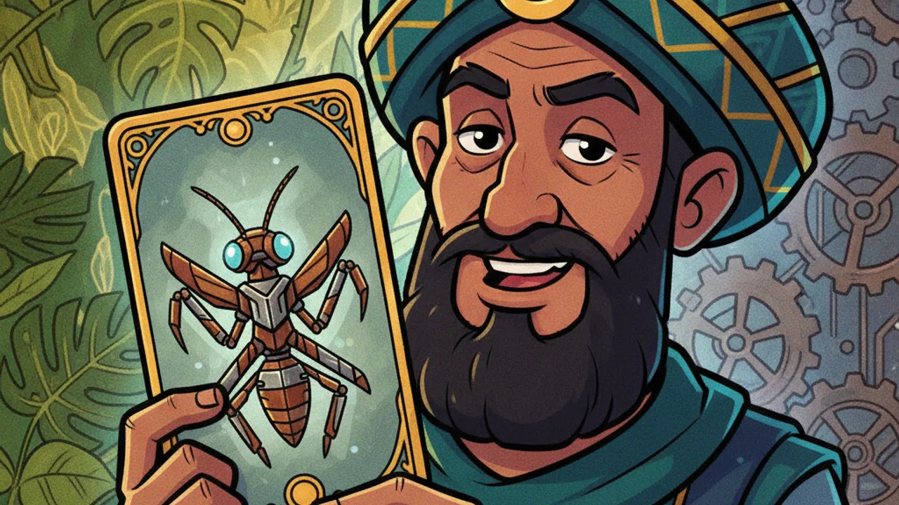 La science copie les bestioles, et mes cartes te disent : arrête de faire ta plante verte ! 🌿